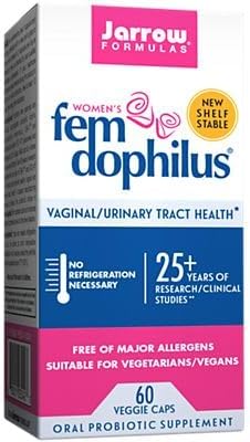 Jarrow Formulas Fem-Dophilus - 1 Billion Organisms Per Serving - 60 Veggie Capsules - Women’s Probiotic - Urinary Tract Health - Up to 60 Servings